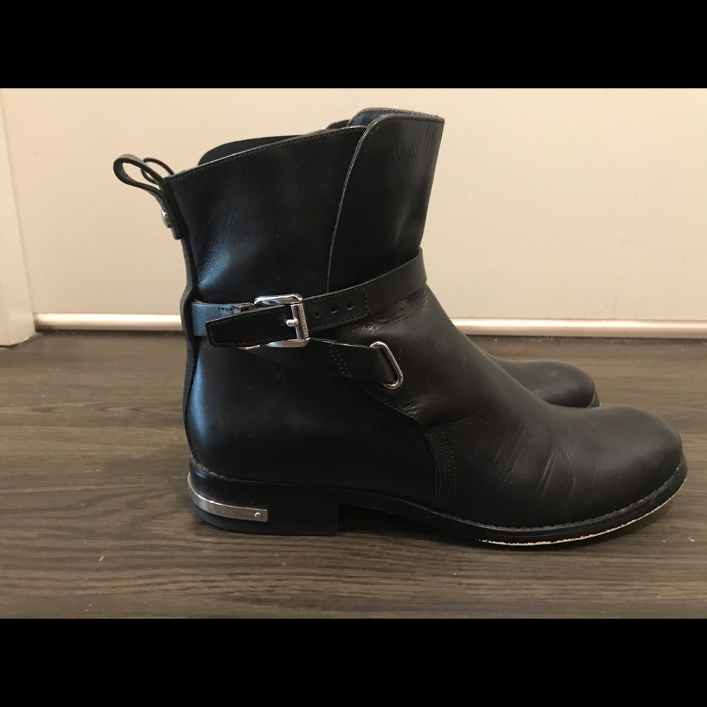 MK black ankle boots